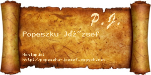 Popeszku József névjegykártya